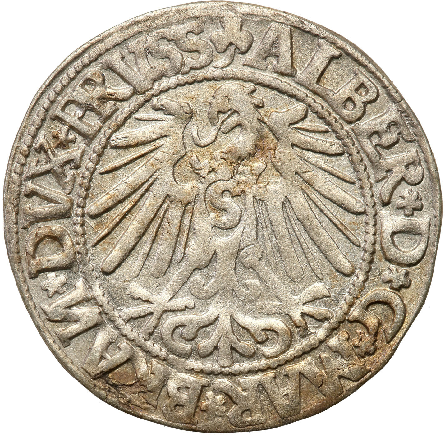 Prusy Książęce. Albrecht Hohenzollern. Grosz 1545, Królewiec